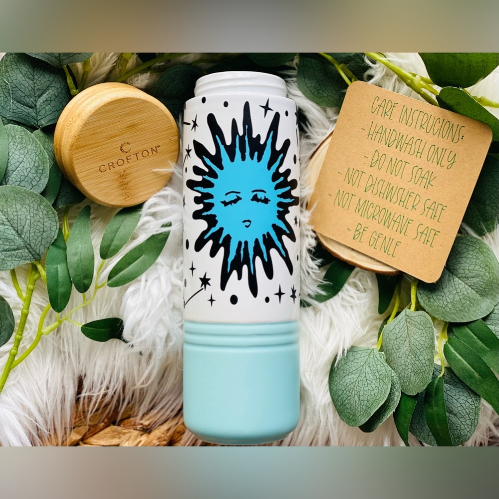 16oz Ceramic Mug w/ Bamboo Screen On Lid